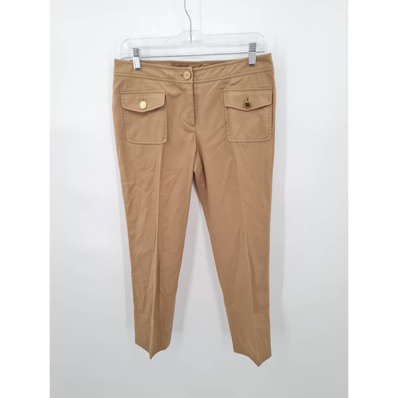 Tory Burch Stretchy Trouser Pants Tan Size 4 - Picture 1 of 7